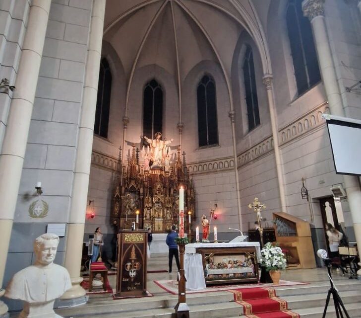 Fogadalomtétel a temesvár-erzsébetvárosi templomban