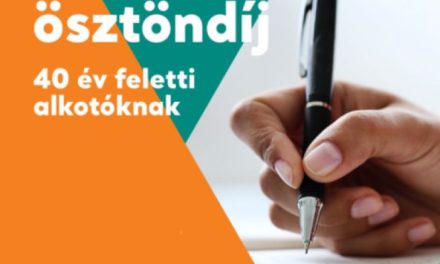 Pályázati kiírás – Irodalmi ösztöndíj 40 év feletti alkotóknak