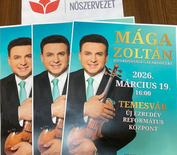 Mága Zoltána a világhírű hegedűművész jótékonysági gálakoncertje Temesváron