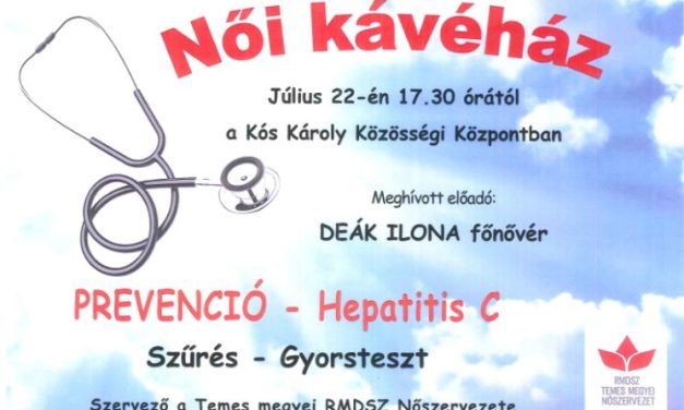 Ingyenes Hepatitis C-szűrés a Temes megyei RMDSZ Nőszervezetének rendezvényén